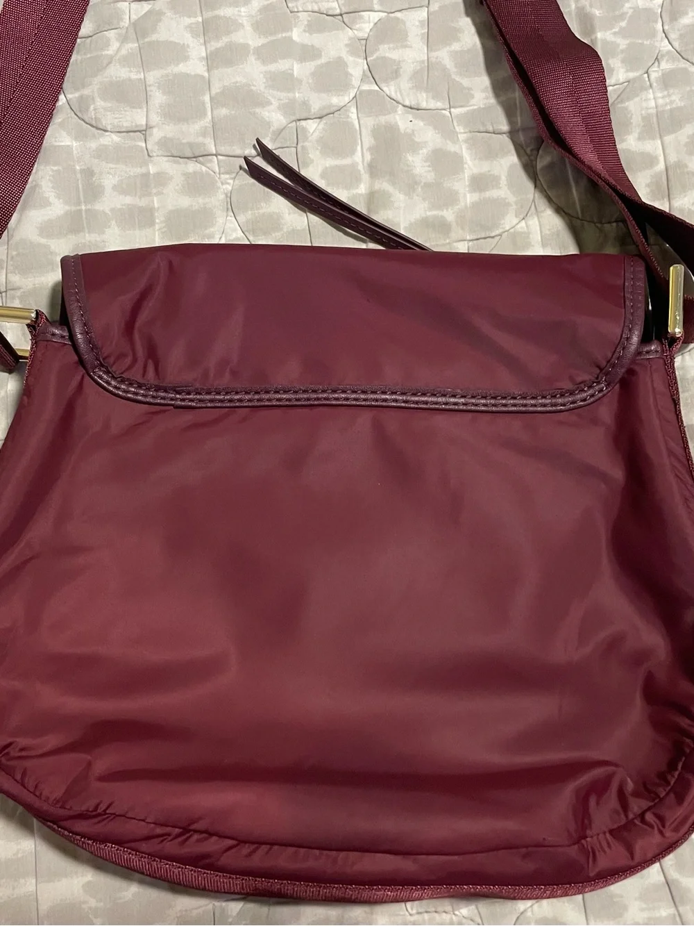 EUC Tory Burch Maroon Nylon Crossbody Bag